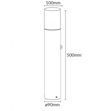 SALVIA oprawa ogrodowa słupek z czujnikiem PIR E27 max. 15W IP54 50cm szary AD-OP-6575GE27PPR Orno (AD-OP-6575GE27PPR)